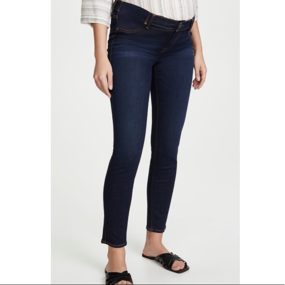 7 for All Mankind Maternity Ankle Skinny Jeans Slim Illusion Luxe - Size 23